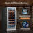 15 In. 33-Bottles Single Zone Built-In Wine Refrigerator Fast Cooling Compressor Fridge With Frost-Free Touch Panel-124568573