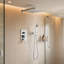 Robinet de pomme de douche mural chromé en laiton avec système de douche à main