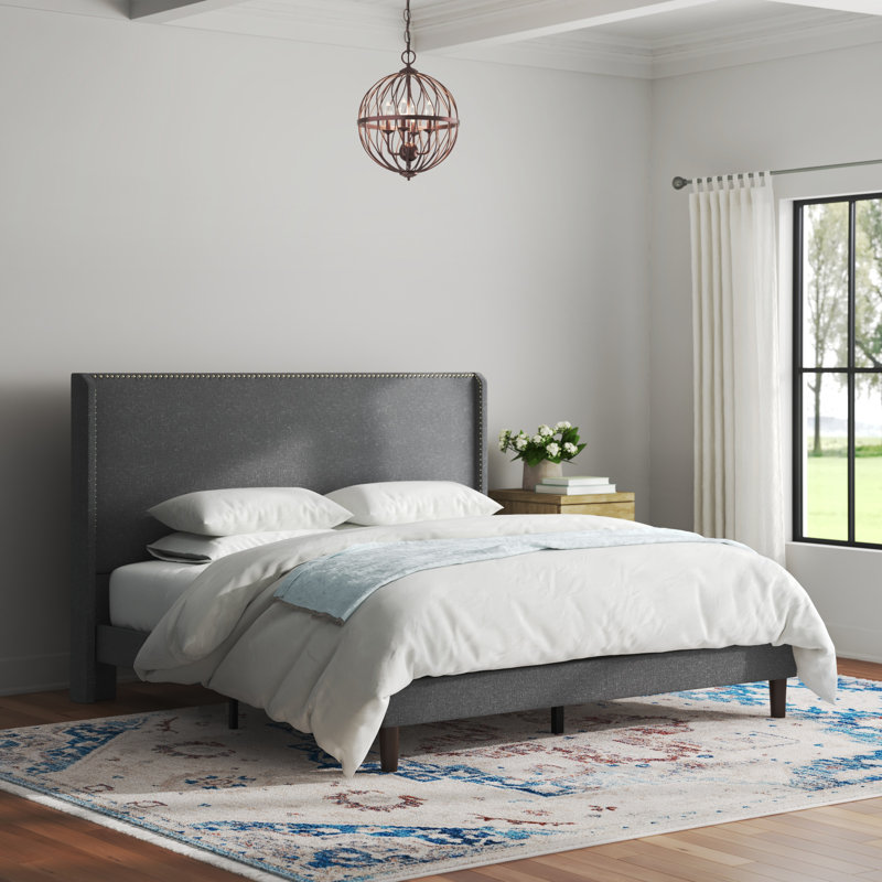 Domingo Upholstered Wingback Bed, King