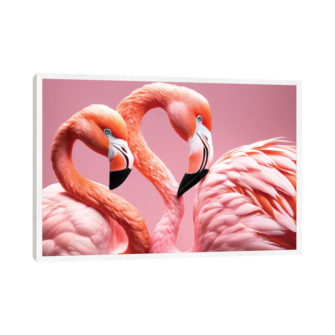 Xtravaganza Flamingos In Love von Philippe Hugonnard - Galerie-umwickelte Leinwand Giclée auf Leinwand