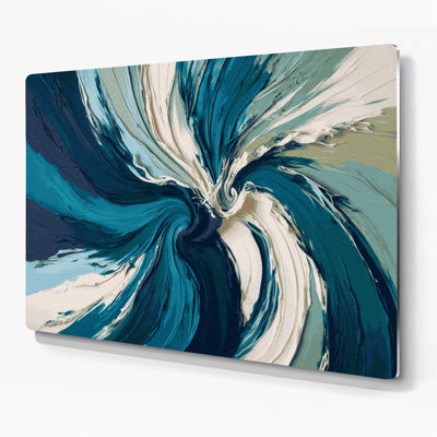 Lyrical Abstraction 84 Blue Metal Wall Art
