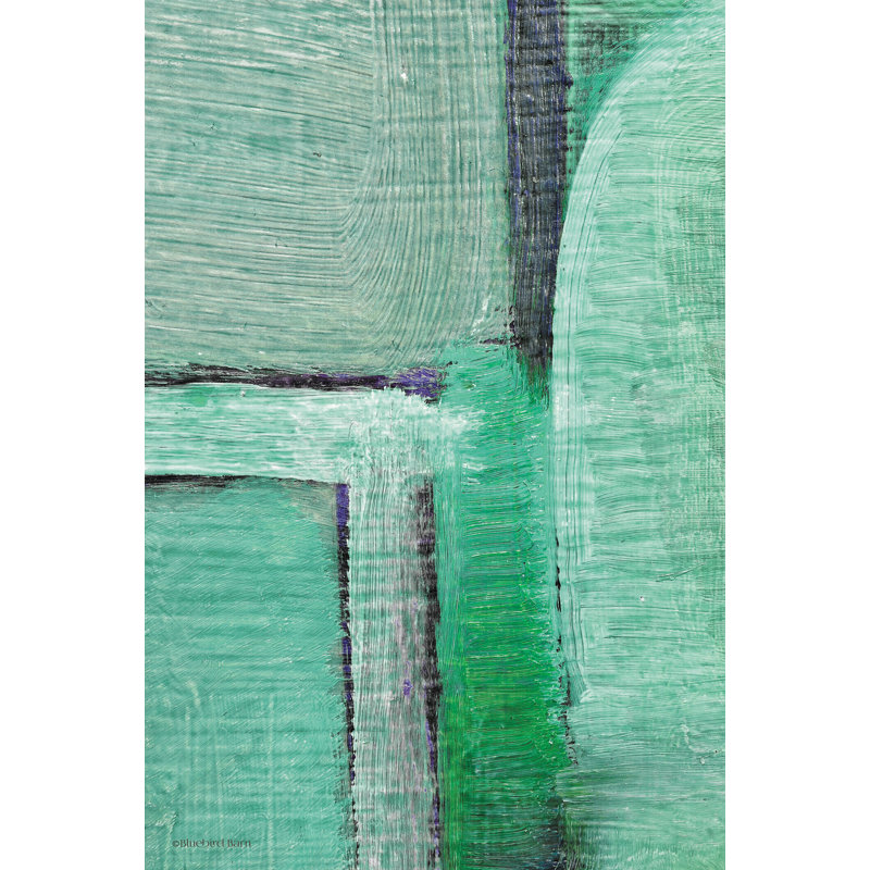 «Mint Julip Abstract» par Bluebird Barn - impression, H 18 po x l 12 po, Toile tendue
