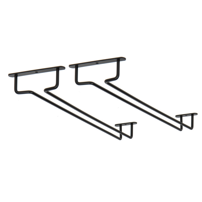 Castellanos Hanging Wine Glass Rack in Black