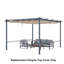 Auvent de remplacement pour pergola Aoodor-114884127-114884131