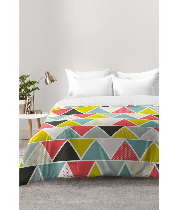 Ensemble d'édredon triangulaire, Édredon pour lit simple TG + 1 taie décorative