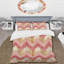 Ensemble de housse de couette chevron rose doré Glam V - Mid-Century-109173293