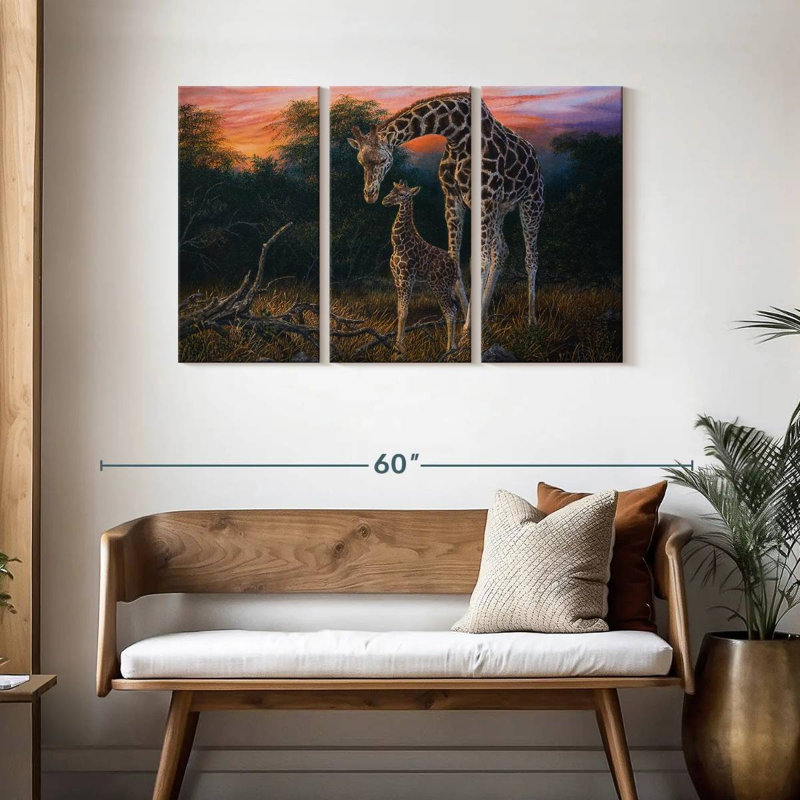 Girafe Brampt, «A Mothers Love», H 28 po x l 45 po