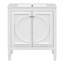 Meuble-lavabo 30 po avec lavabo, deux portes avec tablette, charnières de porte à fermeture en douceur, style rétro, blanc-866119896