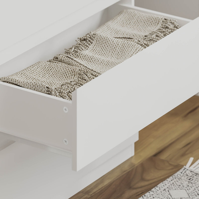 Cunha 70cm W 5 - Drawer Chest of Drawers, White