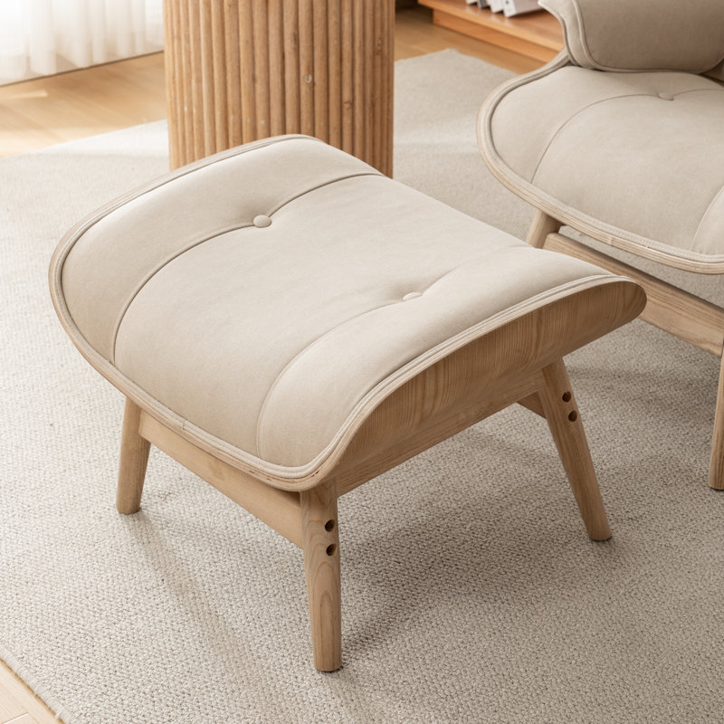 Repose-pieds Jeyshan, Polyester brun clair