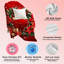 Plaid de Noël en flanelle polaire JYK, léger, respirant, doux et chaud en microfibre pelucheuse, 127 x 152 cm, motif couronne de poinsettias.-134777923