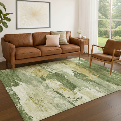 Machine Washable Indoor/Outdoor Kerwin ACN2372 Abstract Rug