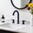 2 Handle Modern Matte Black Bathroom Faucet-124794806