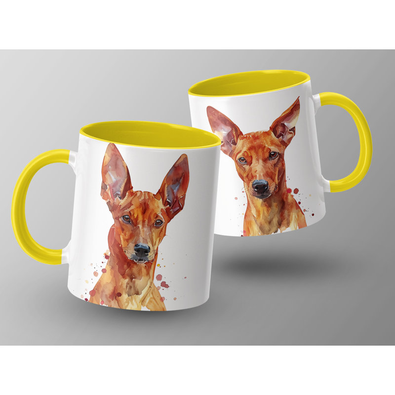 Ceramic Coffee Mug, 2, Yellow