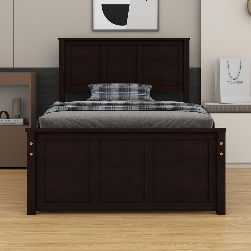 Platform Bed With Trundle Bed, Espresso