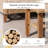 Outdoor Wicker Patio Conversation Furniture Set With Acacia Wood Coffee Table-1249828727