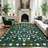 Washable Rugs for Living Room, Floral Animal Print Area Rug with Non Slip Backing, Low Pile & Stain Resistant Botanical Soft Accent Carpet for Dining Room, Under Table, Bedroom, Nursery-1098794495-1098392653