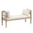 Elora Upholstered Bench With Turned Legs & Side Cushions-119625511