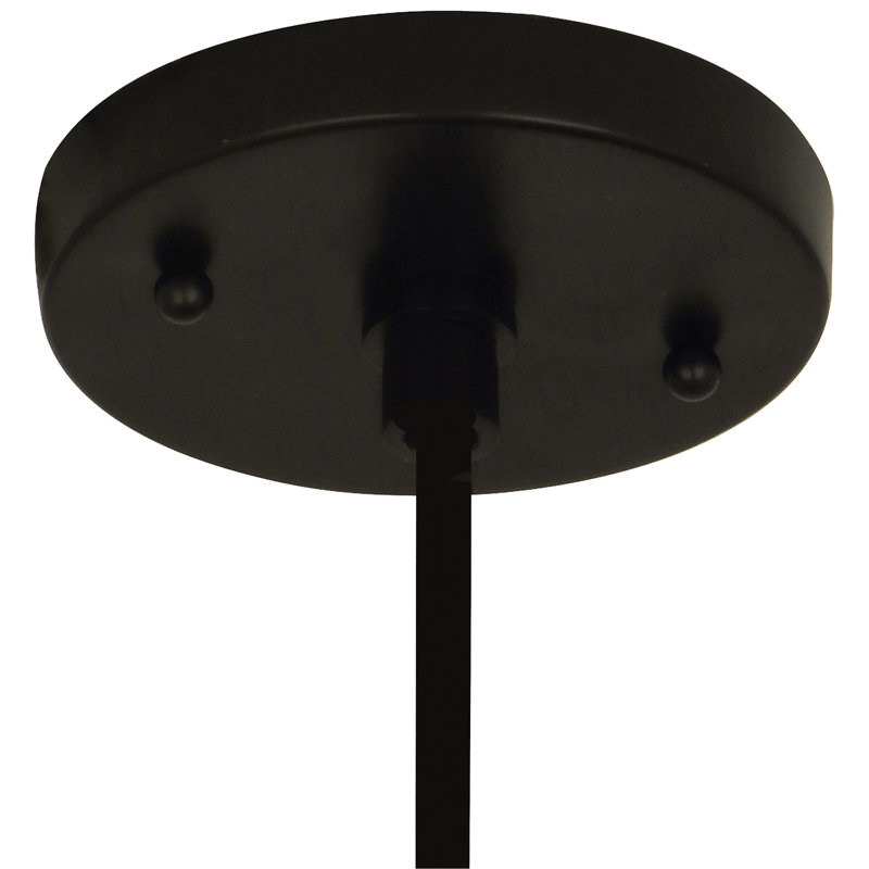 Luminaire suspendu en forme de dôme à 1 lumière Dal, Noir, Bronze patiné foncé