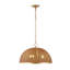 Luminaire suspendu dôme en rotin 18 po 3 lumières Coastal Boho
