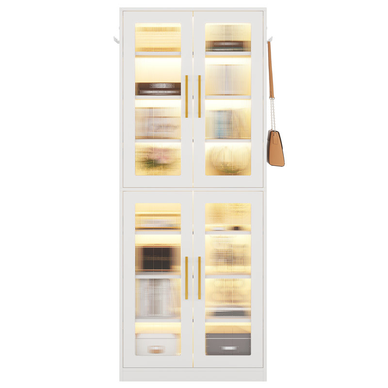 Bibliothèque blanche 67 "avec portes, Blanc