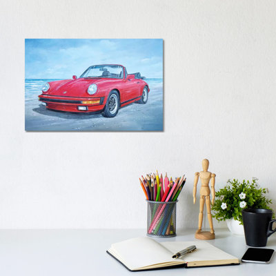 1988 Porsche 911 Carrera Cabriolet 1 Piece Wrapped Canvas Painting