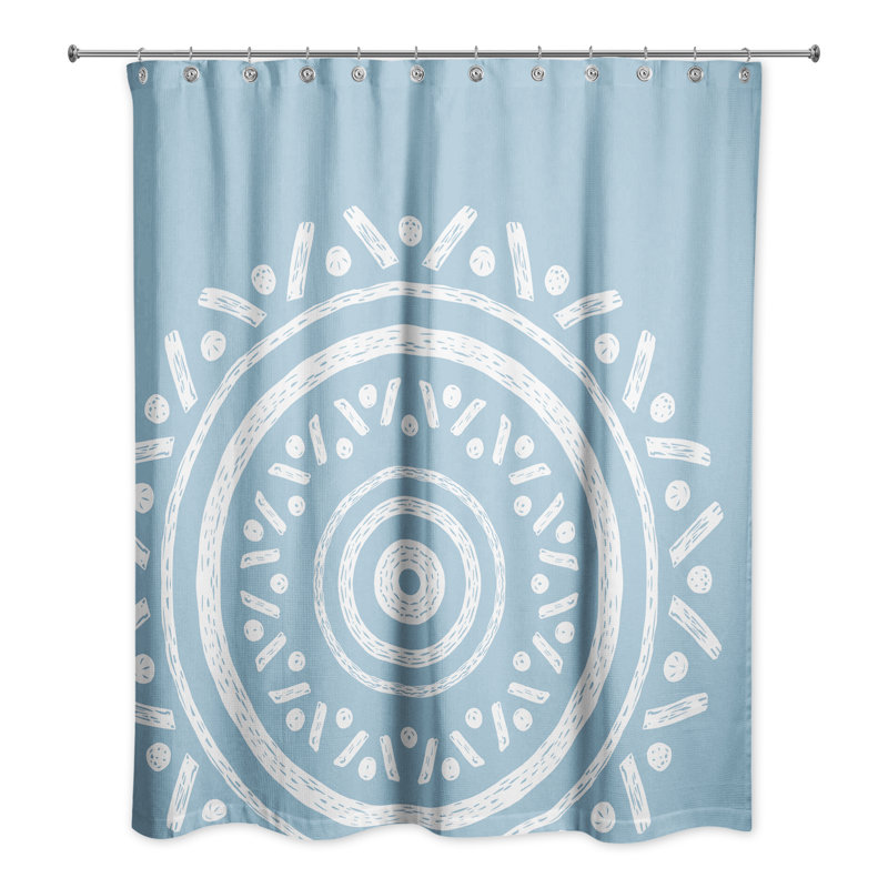 Rideau de douche simple Auviana, Bleu