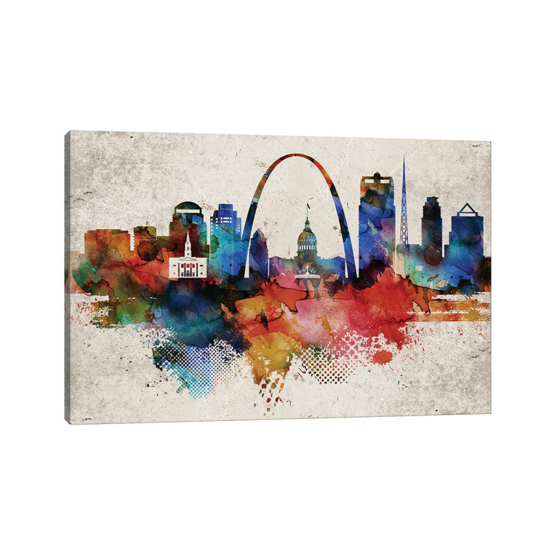 Saint Louis Abstract - Wrapped Canvas Painting, 152.5 cm H x 101.5 cm W