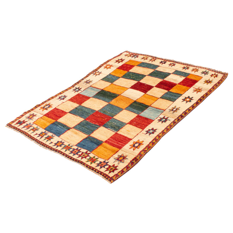 Tapis rouge Kashkuli Gabbeh 4 pi 11 po x 7 pi 2 po