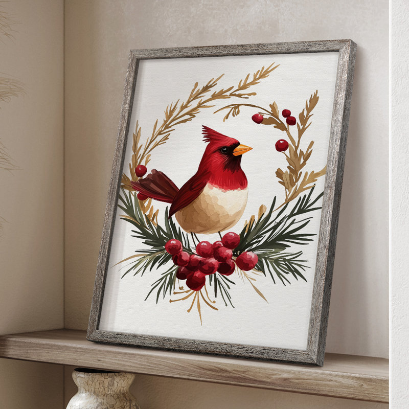 «Christmas Holiday Art» CML XXXIV, reproduction d'art encadrée - bois massif XMA171764, H 21 po x l 17 po