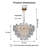 23.6" 9-Light Blue Flower Glass Chandelier