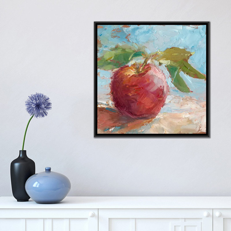 « impressionniste fruit study i », impression sur toile, H 18 po x l 18 po x P 1,5 po, Toile avec cadre noir, Pas de tapis