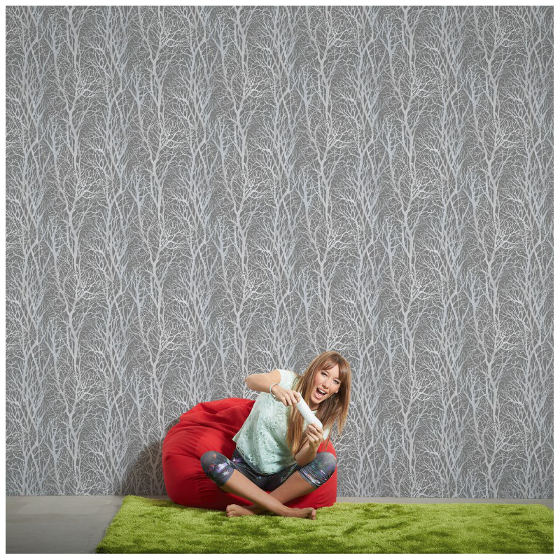 Life 3 10.05m x 53cm Wallpaper, Grey
