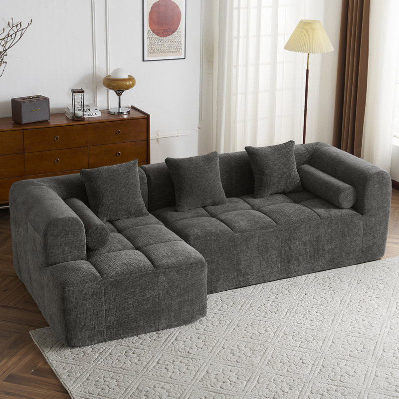 Canapé modulaire 101,2 po, Gris
