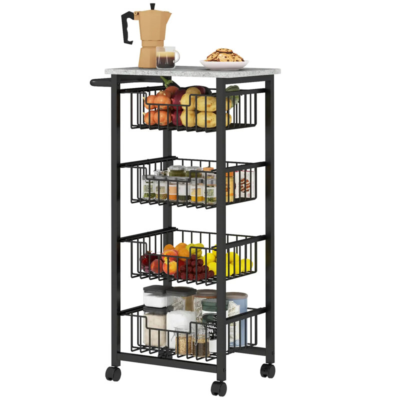 Metal Bar Cart, Grey