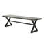 Banc de salle à manger d'extérieur en aluminium avec structure en acier, gris / noir