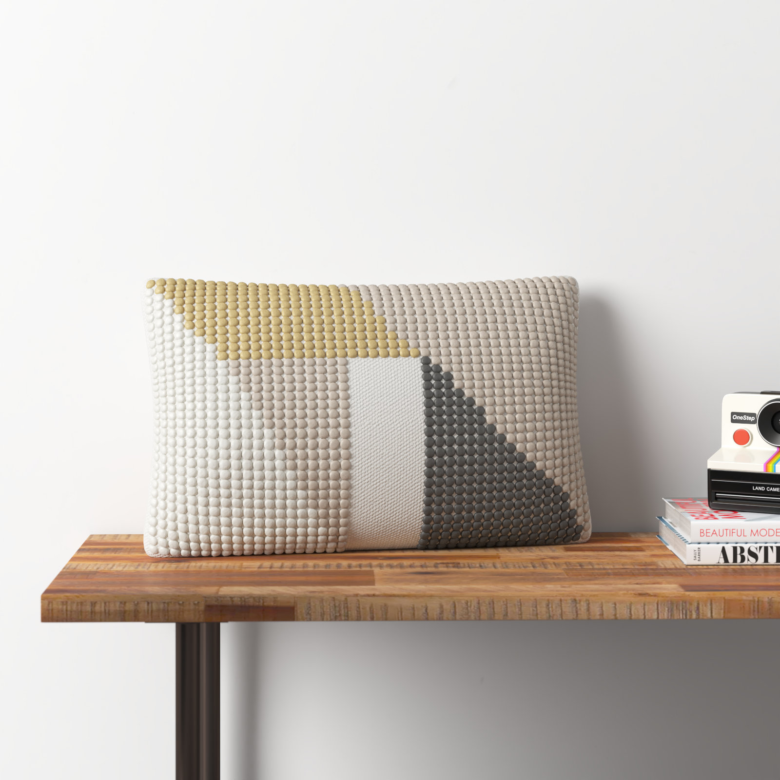 Terrah Embroidered Cotton Lumbar Throw Pillow