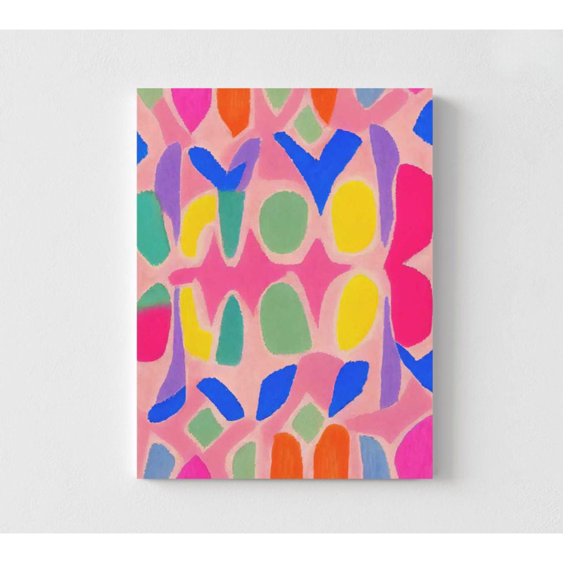 «Vibrant Abstract Shapes», reproduction d'art moderne et coloré, Ne s’applique pas, H 16 po x l 12 po, Impression sans cadre