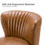 Chaise d'appoint capitonnée en similicuir de 26 po avec base en métal Euclid-59806075