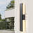 21" Modern Integrated LED Outdoor Wall Light, Dimmable Black Linear Wall Sconce-983975795-997990946