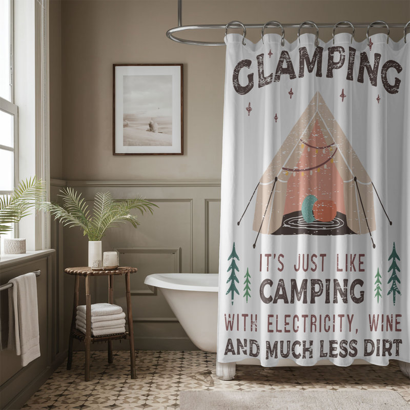 Rideau de douche 1 pièce Adventure Camp, H 74 po x l 40 po