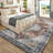 5x7 Vintage Floral Rug Washable Rug Living Room Rug Stain Resistant Contemporary Carpet Non Slip Floor Cover for Bedroom Dining Room OfficeRed-1418477302-1418477307