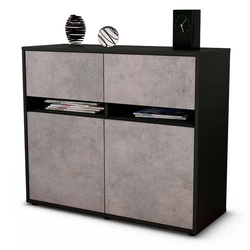 Racine 92cm Sideboard, Anthracite/Concrete