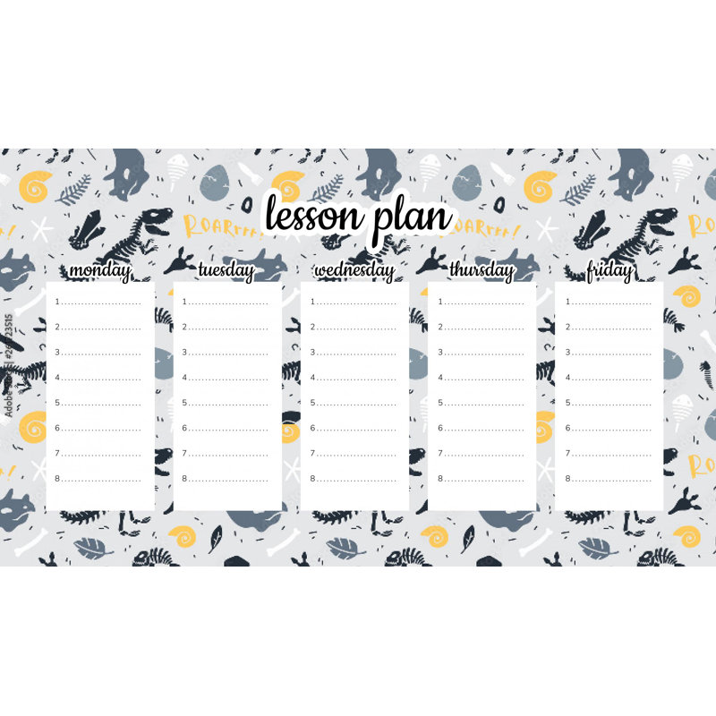 Magnetic Lesson Plan Dinosaur Skeletons