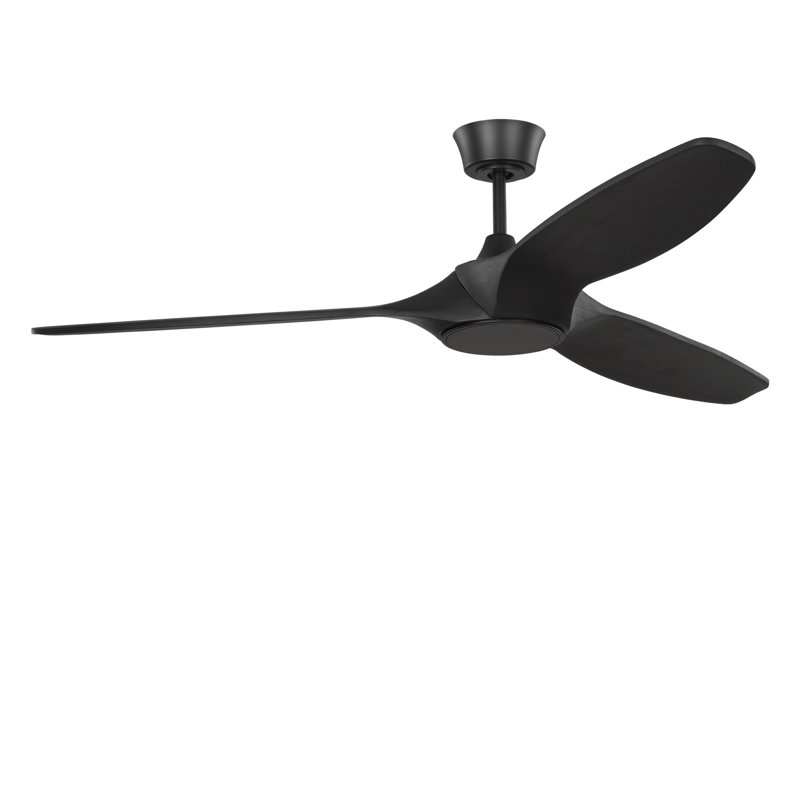 Selen Smart LED Ceiling Fan, Midnight Black, Midnight Black, 60" Wide