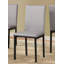 Chaises de salle à manger en similicuir et cadre en métal, ensemble de 4-118100624
