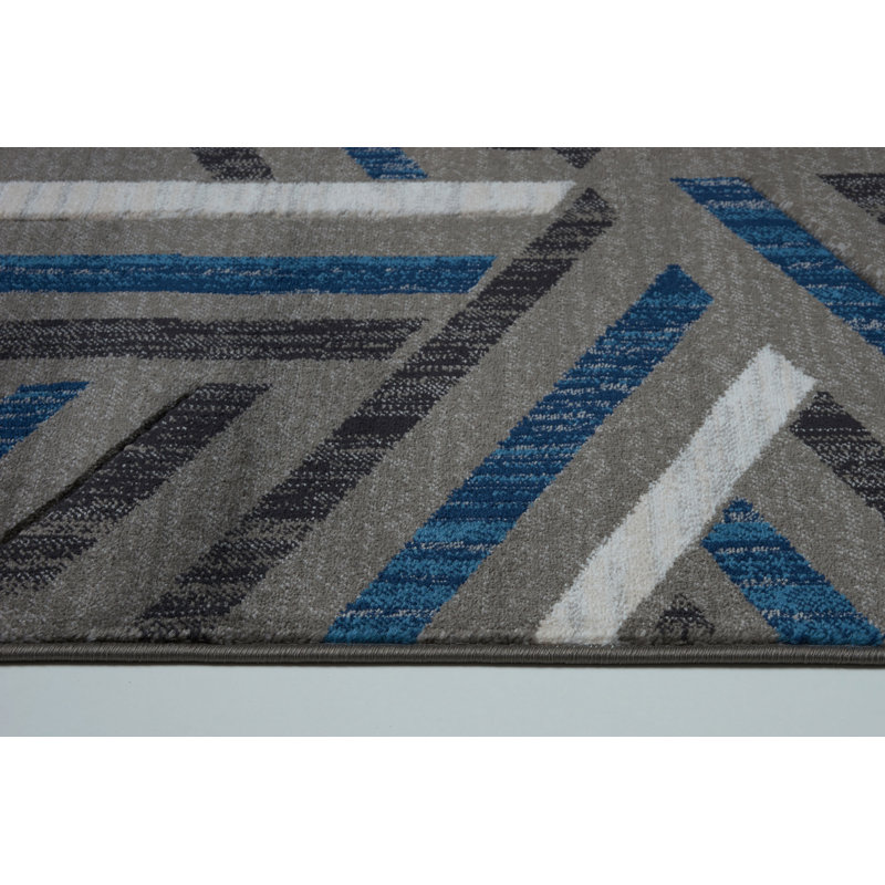Tapis abstrait gris Billie-Loren, l 6 pi 5 po x H 9 pi 5 po