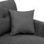 Canapé modulaire 76,5 po en mélange de lin avec lit escamotable et rangement pour chaise longue-1498547426