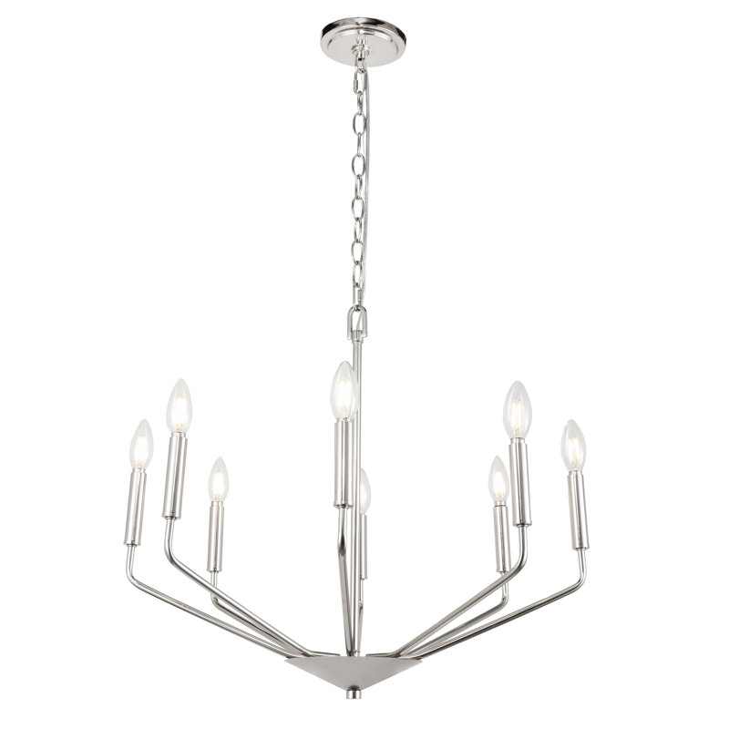 Venice 6 - Light Dimmable Classic / Traditional Chandelier, Chrome, 6, 20" H x 22" W x 22" D
