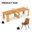 Ensemble de table de salle à manger 118 po avec chaises, console extensible avec support à rallonge, table de salle à manger extensible, sièges 2-12